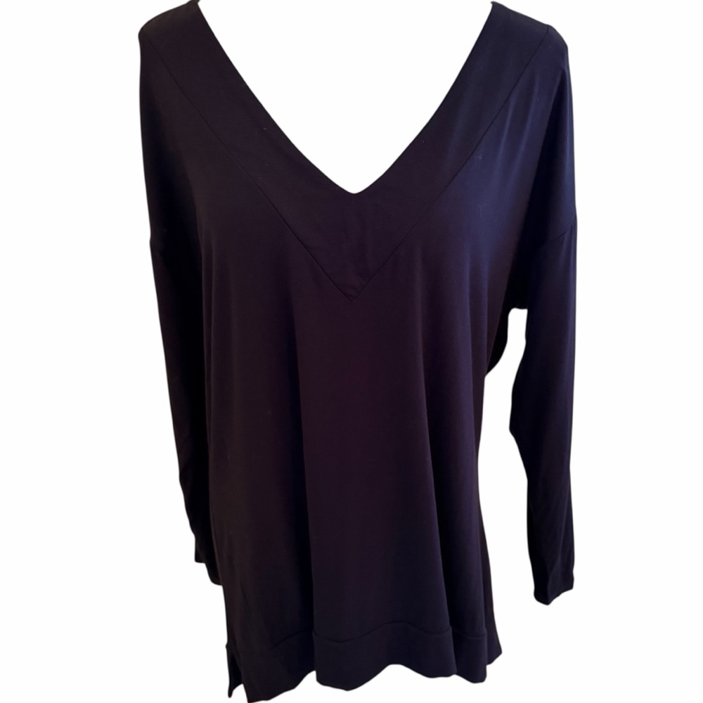 Eloquii Black V-Neck Stretch Top 14/16